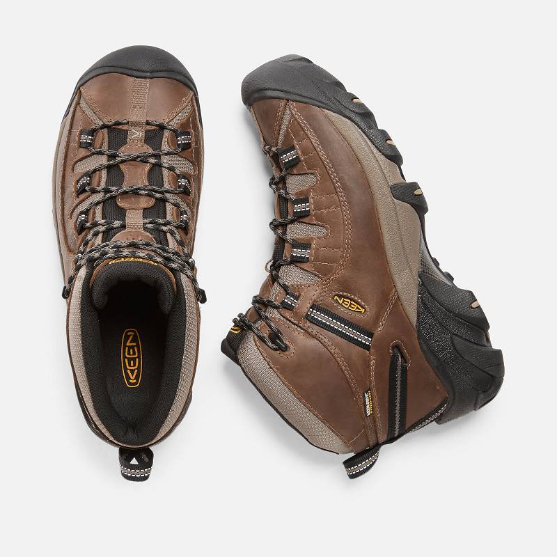 Keen Targhee II Mid Waterproof Wanderstiefel Herren DE-24398 Shitake/Brindle - Keen Herrenschuhe Bra